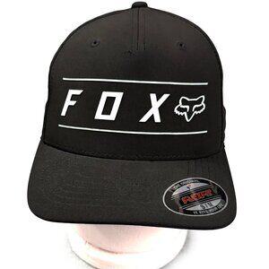 FOX Racing Absolute Flexfit Baseball White Logo Hat/Cap Black S/M NWOT MOTOX BMX